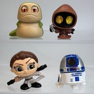 Disney Doorables STAR WARS Jabba The Hutt Jawa Rey R2-D2 Series 1 Lot of 4 NEW